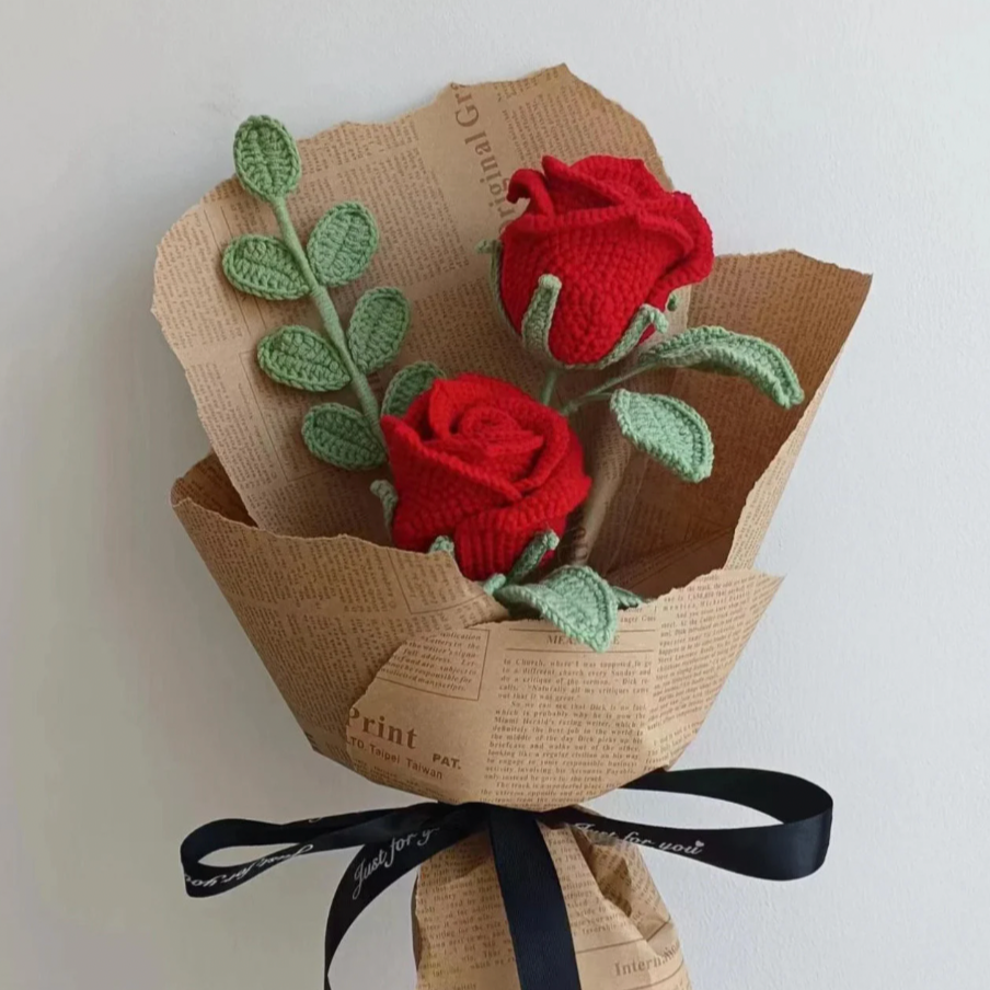 Crochet rose bouquet, Handmade gift, Finished product, Birthday/Anniversary, Gifts for her