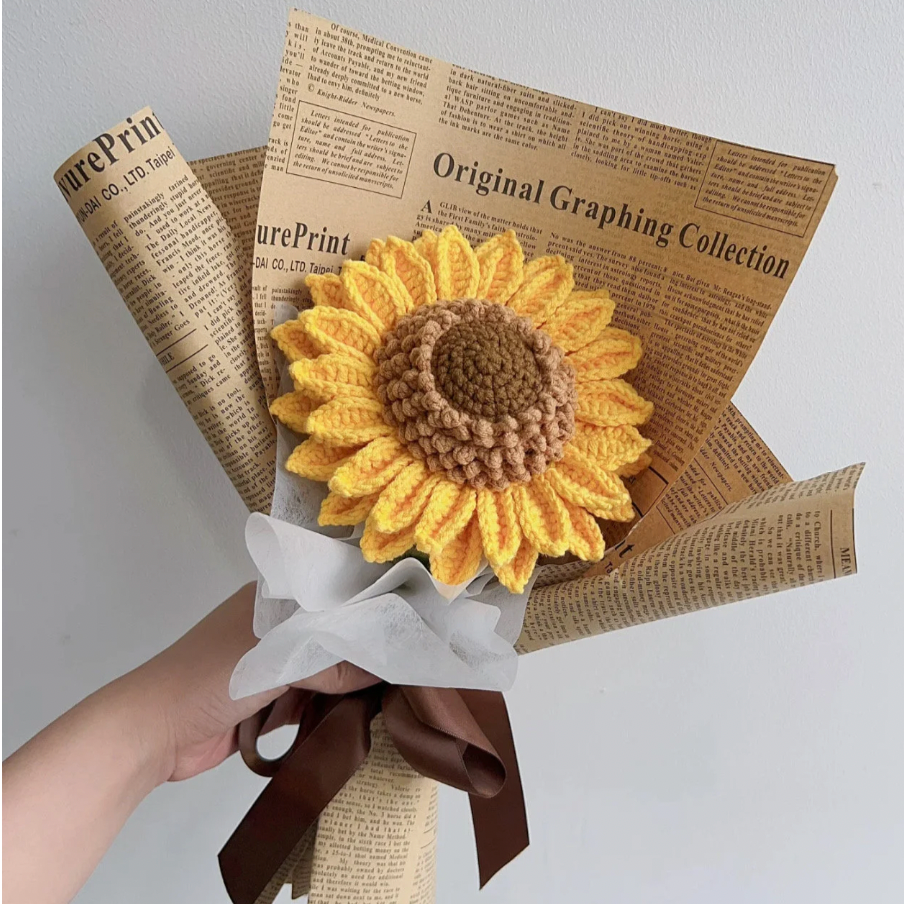 Crochet sunflower bouquet, Handmade gift, Finished product, Birthday/Anniversary, Gifts for her