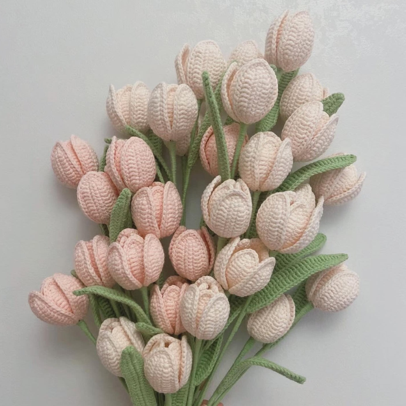 A-Crochet tulip bouquet, Multiple colors, Tulips, Handmade gift, Finished product, Birthday/Anniversary, Gifts for her