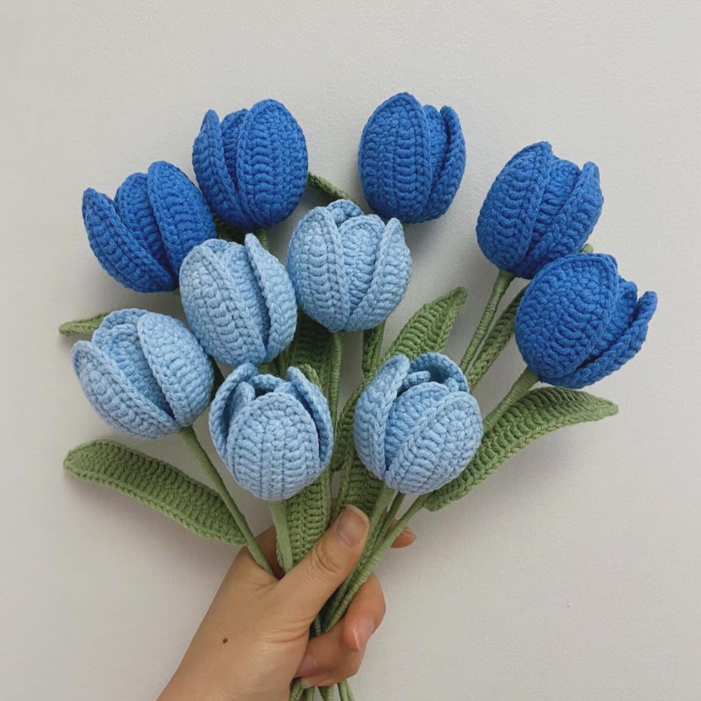 A-Crochet tulip bouquet, Multiple colors, Tulips, Handmade gift, Finished product, Birthday/Anniversary, Gifts for her