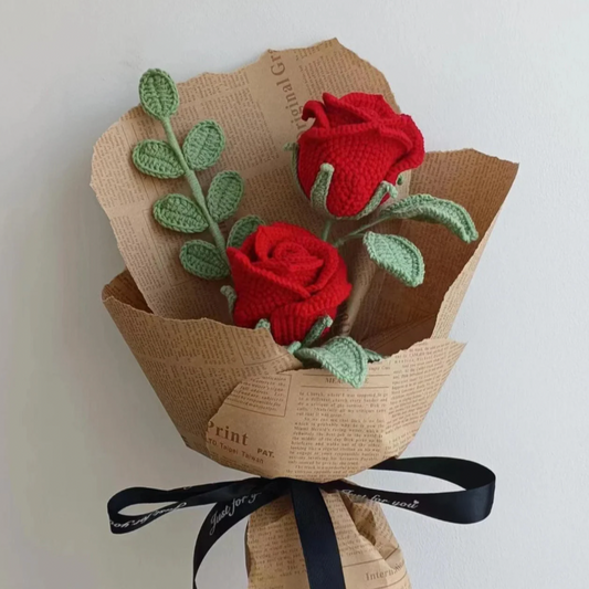 Crochet rose bouquet, Handmade gift, Finished product, Birthday/Anniversary, Gifts for her